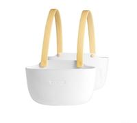 Soporte de almacenamiento de esponja para fregadero con diseño de cesta de drenaje para esponjas de jabón y paños de limpieza, mantiene las encimeras secas y ordenadas en la cocina o el baño (doble