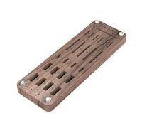 Soporte de Almacenamiento de Madera de Nogal - organizadora de Tarjetas USB TF Tipo C con 25 Ranuras, Estuche para Memoria de Escritorio Diseño Compacto y Duradero de Madera Natural | para Uni