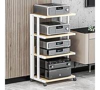 Soporte de almacenamiento de medios audiovisuales, mueble de TV, soporte abierto para componentes audiovisuales, soporte para equipos de sonido, soporte para reproductores de DVD, consolas de juegos