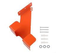 Soporte de almacenamiento de motosierra hecho de acero para montaje seguro en pared en taller o garaje con configuración de gancho doble (1 unidad)