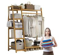 Soporte de almacenamiento de ropa, organizador de armario moderno, estante portátil para ropa, marco de torre de metal resistente, exhibición funcional de ropa para sala de estar, vestidor, estudio