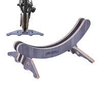 Soporte de almacenamiento para bicicletas - Soporte de estacionamiento minimalista para bicicleta, soporte robusto montado en el suelo de madera, fiable soporte de pedal de rodillo ligero |