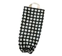 Soporte de almacenamiento para bolsas de basura con estampado de flores, dispensador de almacenamiento de tela plegable, organizador de bolsas de basura para el hogar, cajones de plástico (negro,