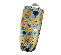 Soporte de almacenamiento para bolsas de basura con estampado floral, dispensador de almacenamiento de tela plegable, organizador de bolsas de basura para el hogar, cajones de plástico (gris, talla