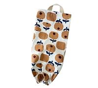 Soporte de almacenamiento para bolsas de basura con estampado floral, dispensador de almacenamiento de tela plegable, organizador de bolsas de basura para el hogar, cajones de plástico (marrón, talla