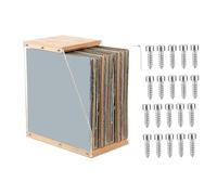 Soporte De Almacenamiento Para Discos - Decoración En Acrílico Transparente Y Madera - Organizador Y Expositor Para Discos De Escritorio | Para Libros Documentos Cuadernos Periódico Dormitorio Home