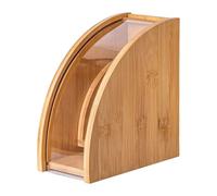 Soporte de almacenamiento para filtros de café, soporte de madera de 7.1 x 3.6 x 6.5 pulgadas, contenedor de papel, organizador de estante de ahorro de espacio, encimera de cocina, filtro de papel de