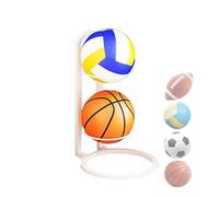 Soporte de almacenamiento para globos, soporte de baloncesto, soporte de baloncesto de hierro fundido para voleibol | Soporte organizador de bolas multicapa, estante de almacenamiento de bolas para