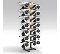 Soporte de almacenamiento para tablas de snowboard, soporte de exhibición de patinetas de pie, estante de almacenamiento de tablas de snowboard de metal de un solo lado(Black-A,25X25X119 CM)