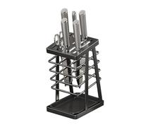 Soporte de almacenamiento para utensilios - Bloque de utensilios de gran capacidad para utensilios - Soporte de tijeras resistente para cocinas, baños, tijeras y barra de afilar