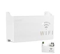 Soporte De Almacenamiento para WiFi - De Estante De Pared | Organizador Multifunción con Refrigeración Inferior | Soporte De Bastidor De ABS - Almacenamiento De Dispositivos Inalámbrico