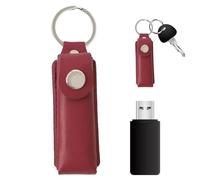 Soporte de almacenamiento USB - Organizador de unidad flash, de memoria, de transporte textil con capa protectora, solución compacta de almacenamiento de escritorio con prevención de