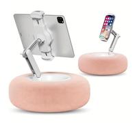 Soporte de Almohada for Tableta for Lectura, Soporte Ajustable for teléfono y Tableta for Cama, se Adapta a teléfonos/tabletas de 4,7 a 13 Pulgadas(Pink)