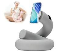 Soporte De Almohada Para Cama,Soporte Giratorio 360° Tabletas,Soporte Universal Abrazadera,Apoyo Lectura Manos Libres Para Usar Recostado,En El Sofá,Sobre Las Piernas O En Coche(Magnetic Mount,Gray)