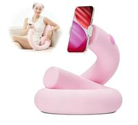 Soporte De Almohada Para Cama,Soporte Giratorio 360° Tabletas,Soporte Universal Abrazadera,Apoyo Lectura Manos Libres Para Usar Recostado,En El Sofá,Sobre Las Piernas O En Coche(Magnetic Mount,Pink)