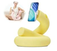 Soporte De Almohada Para Cama,Soporte Giratorio 360° Tabletas,Soporte Universal Abrazadera,Apoyo Lectura Manos Libres Para Usar Recostado,En El Sofá,Sobre Las Piernas O En Coche(Clamp Mount,Yellow)