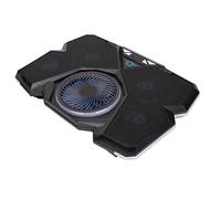 Soporte de Almohadilla de Enfriamiento para Computadora Portátil de 12-17.3 con 5 Ventiladores Silenciosos, Luz RGB, Pantalla LED, 7 Alturas Ajustables, Alimentado por USB,