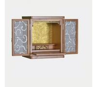 Soporte de altar budista con nicho, mesa de meditación, estatua de Buda, iluminación LED, mesa de culto en casa, práctica espiritual, meditación y cultivo