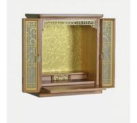 Soporte de altar budista con nicho, mesa de meditación, estatua de Buda, iluminación LED, mesa de culto en casa, práctica espiritual, meditación y cultivo