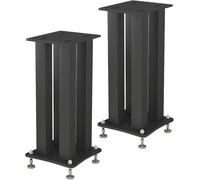 Soporte de altavoz de pie con marco de acero audaz y pies antideslizantes, estantes universales para altavoces para reducir la vibración, soportes de audio