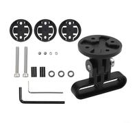 Soporte de aluminio compatible con Garmin Edge para manillar de bicicleta SJ4000 SJ5000 y linternas con espaciado máximo de pernos de 38 mm