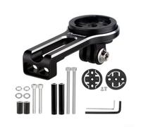 Soporte de aluminio ligero para cronómetro de bicicleta, color negro | Cuerpo de aleación de aluminio, tornillos inoxidables, acabado anodizado, se adapta a Garmin para Bryton, Road MTB