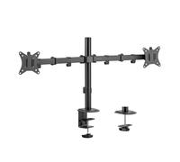 Soporte de Aluminio para 2 monitores (17 - 32"), Longitud del Brazo: 376 mm