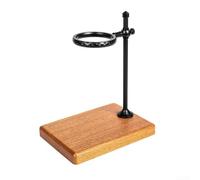 Soporte de aluminio para café con base de madera maciza para goteros V60 y Kalita Wave compatible con configuración de preparación (T-negro)