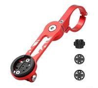 Soporte de aluminio para computadora de bicicleta para Cateye para Garmin para Bryton con rotación de 360 grados sin costuras y perfil plegable delgado (rojo)