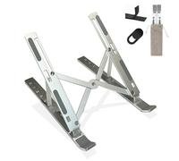 Soporte de aluminio para computadora portátil de escritorio con 7 niveles de altura ajustable. Elevador plegable y portátil. Compatible con MacBook Air/Pro, Dell, Lenovo, Acer. Para portátiles y