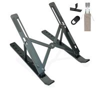 Soporte de aluminio para computadora portátil de escritorio con 7 niveles de altura ajustable. Elevador plegable y portátil. Compatible con MacBook Air/Pro, Dell, Lenovo, Acer. Para portátiles y