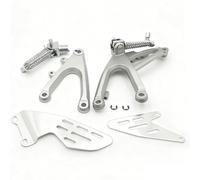 Soporte de Aluminio para Estriberas Delanteras de Piloto, Plataformas de Suelo para Motocicleta Conjunto de Estriberas Compatible con Yamaha YZF-R1 2007-2008(Sliver)