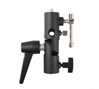 Soporte de aluminio para flash de cámara con soporte de caja de luz para paraguas, adaptador de soporte de luz para luces Speedlite y estroboscópicas