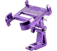 Soporte de aluminio para teléfono de bicicleta, giratorio de 360°, agarre | Ancho ajustable de 55 a 100 mm, se adapta a pantallas de 4.7 a 7.2 pulgadas, construcción de metal, brazos de extensión