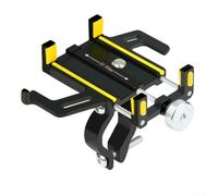 Soporte de aluminio para teléfono para motocicleta, compatible con scooters y bicicletas eléctricas, diseño de rotación completa de 360 grados que evita que el dispositivo se agite en carreteras
