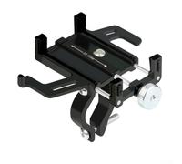 Soporte de aluminio para teléfono para motocicleta, compatible con scooters y bicicletas eléctricas, diseño de rotación completa de 360 grados que evita que el dispositivo se agite en carreteras