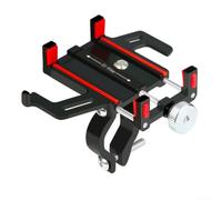 Soporte de aluminio para teléfono para motocicleta, compatible con scooters y bicicletas eléctricas, diseño de rotación completa de 360 grados que evita que el dispositivo se agite en carreteras