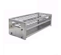 Soporte de aluminio para tubos de ensayo con 40 agujeros para tubos de 18 5 a 22 5 mm, diseño de 3 capas para uso en laboratorio (18,5 mm)
