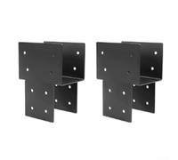 Soporte de amarre de metal resistente para cenador de 4 x 4 postes de madera de 3.5 x 3.5 pulgadas para interiores, conector de columna de haz exterior para patio, pérgola, soporte de cubierta (2