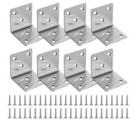 Soporte de ángulo, soportes de 8 piezas L para estantes Soporte de acero inoxidable L con tornillos 2x2x2 Corner Stag Suportort
