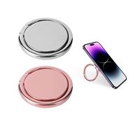 Soporte de Anillo de 2 Piezas, Soporte de teléfono Universal, rotación de 360 °, Plegado de 180 °, Soporte de Anillo de teléfono, Adecuado para Varios Modelos de teléfonos (Oro Rosa, Plata)