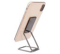 Soporte de anillo negro para teléfono, soporte magnético plegable y ajustable para la parte posterior de la funda, agarre de escritorio giratorio de 360° para teléfonos/tabletas (hasta 12.9 pulgadas)