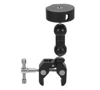 Soporte de Antena para Caravana Abrazadera 1/4, Aluminio Negro | Ajuste 14-55mm, Liberación Rápida y Sujeción Firme, para Techos y Barras en Viajes al Aire