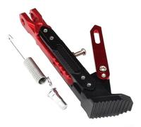 Soporte de apoyo lateral ajustable de la motocicleta de la aleación de aluminio del CNC para la pierna estable del estacionamiento del color rojo compatible de la bici