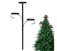 Soporte de árbol triple de 60 cm, soporte para exhibición de vacaciones, candelabro festivo, estructura de soporte para adornos de temporada, vitrina decorativa de varios niveles, estantería de