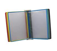 Soporte de archivo de pared, 10 paneles de doble cara, referencia mural tamaño carta A4, for oficinas, talleres y salas exposiciones(Color)