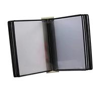 Soporte de archivo de pared, 10 paneles de doble cara, referencia mural tamaño carta A4, for oficinas, talleres y salas exposiciones(Black)