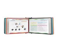 Soporte de archivo de pared, Organizador de referencia 10 bolsillos, expositor catálogos pared, ideal for carpetas metálicas oficina y hogar, formato horizontal(Multi-colored)