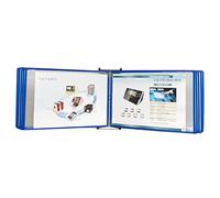 Soporte de archivo de pared, Organizador de referencia 10 bolsillos, expositor catálogos pared, ideal for carpetas metálicas oficina y hogar, formato horizontal(Blue)