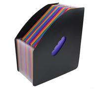 Soporte de archivo expandible de escritorio, organizador de acordeón de 13 bolsillos con 24 pestañas para documentos A4, estante de almacenamiento de plástico autónomo para hogar, oficina, escuela (B)